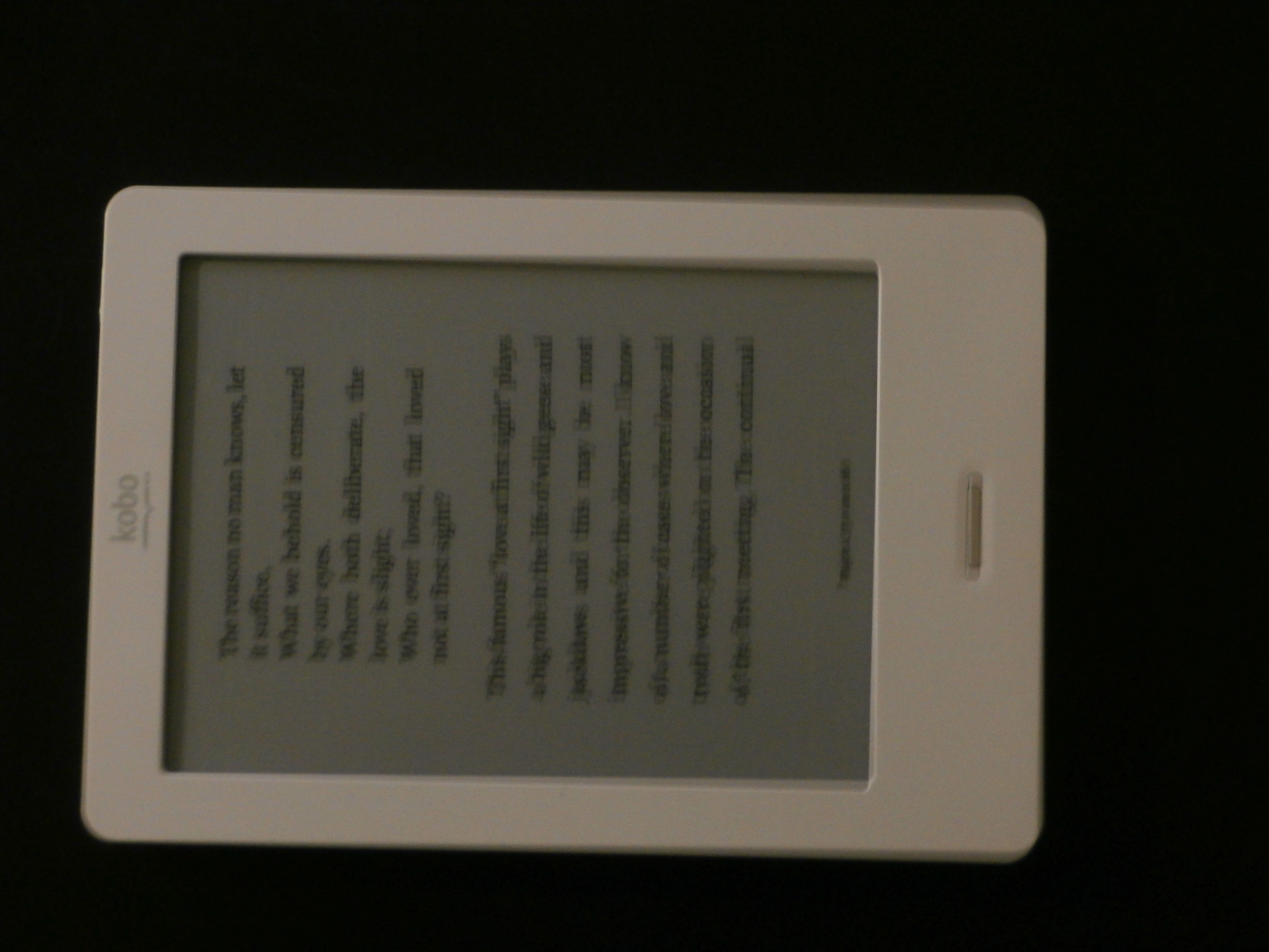 Kobo Touch is stuck on one page - MobileRead Forums